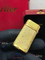 ARW 1:1 Replica Cartier Limited Editions All Gold 'Cartier' LOGO Jet lighter Gold Cartier Lighter 